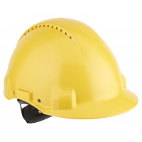 Safety helmet 3M, Uvicator indicator, ratchet adjustment, vented, G3000NUV-GU, yellow