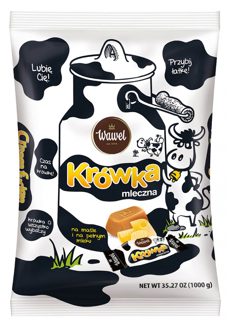 Kr&oacute;wki mleczne WAWEL Kr&oacute;wka, 1kg, Czekoladki, Artykuły spożywcze