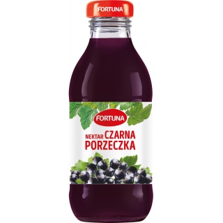 Nektar FORTUNA, czarna porzeczka, szkło, 0,3l, Soki, Artykuły spożywcze