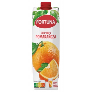 Sok FORTUNA, pomarańczowy, 1l, Soki, Artykuły spożywcze