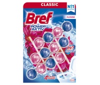 Toilet rim block balls BREF Power Aktiv Flower, 3x50g