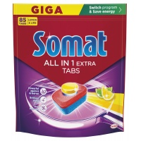 Tabletki do zmywarki SOMAT All in 1 Extra Lemon, 85 szt., Środki czyszczące, Artykuły higieniczne i dozowniki