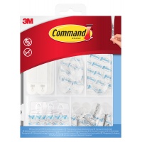 Hook and strip set COMMAND&trade; (17232-EU), transparent
