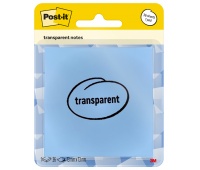 Transparent self-adhesive notes POST-IT Transparent Notes (600-1TRSPB), 73x73mm, 36 sheets, pastel blue