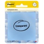 Transparent self-adhesive notes POST-IT Transparent Notes (600-1TRSPB), 73x73mm, 36 sheets, pastel blue