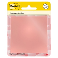 Transparent self-adhesive notes POST-IT Transparent Notes (600-1TRSPO), 73x73mm, 36 sheets, pastel orange