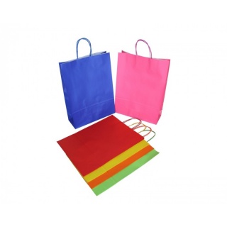 TOREBKA PAPIEROWA 43cm/31cm/12cm kolor mix, Torby ozdobne, Art. dekoracyjne i prezentowe
