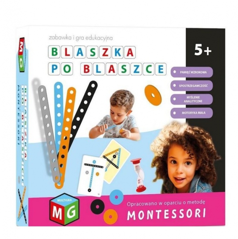 BLASZKA PO BLASZCE - MONTESSORI GRA I ZABAWKA EDU, Edukacyjne, Gry