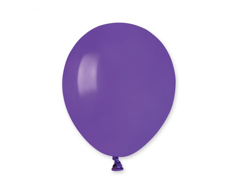 Balony Gemar 5" pastel fioletowe 100szt., Balony, Art. na okazje i przyjęcia