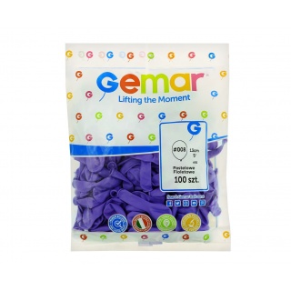 Balony Gemar 5" pastel fioletowe 100szt., Balony, Art. na okazje i przyjęcia