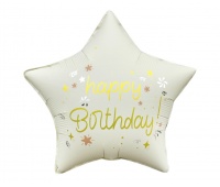 Balon foliowy 18" Gwiazda Happy Birthday