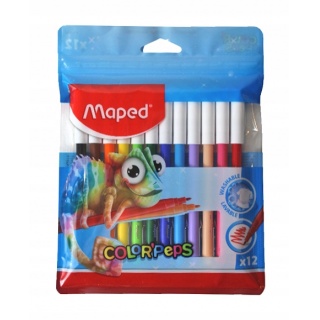 PISAKI MAPED 12 KOL., Flamastry, Plastyka