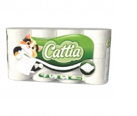 PAPIER TOALETOWY CATTIA 2-warstw./8/, Papiery toaletowe i dozowniki, Art. higieniczne i dozowniki