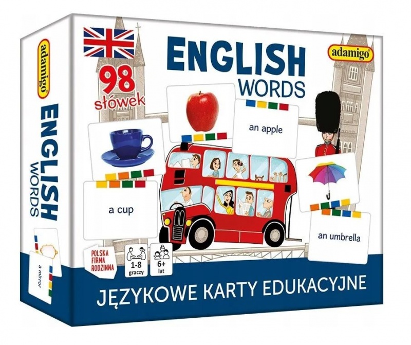English words - językowe karty edukacyjne !!, Edukacyjne, Gry