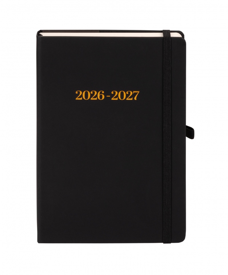 Kalendarz 18 miesięczny A5 TNS 2026/2027 czarny, Tygodniowe, Kalendarze