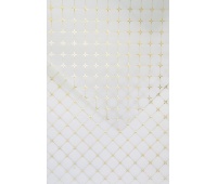 KALKA OZDOBNA BIAŁA ZŁOTE WZORY CHIC 130gr.10szt., Kalki, Galanteria papiernicza