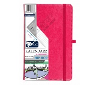 KALENDARZ HIP HOP A5 18 M-CY TYGODN.KARMAZYN, Tygodniowe, Kalendarze