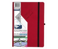 KALENDARZ HIP HOP B5 18 M-CY TYGODN.CZERWONY, Tygodniowe, Kalendarze