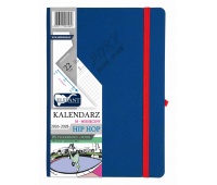 KALENDARZ HIP HOP B5 18 M-CY TYGODN.GRANATOWY, Tygodniowe, Kalendarze
