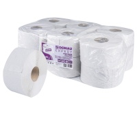 Toilet paper made of recycled paper DONAU EXPERT Jumbo, 1 layer, 750 sheets, 12 pcs, white