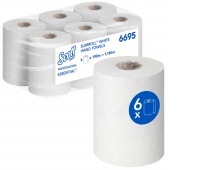 Paper hand towel roll SCOTT Essential Slimroll, 1-ply, 190 m, 760 sheets, 6 rolls, white