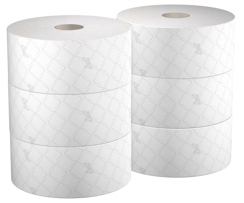 Papier toaletowy SCOTT Control, centralne odwijanie, 2-warstwowy, 314m, 6 rolek x 1280 listk&oacute;w, biały, Papiery toaletowe i dozowniki, Artykuły higieniczne i dozowniki