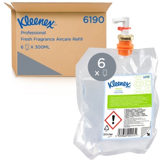 Odświeżacz powietrza KLEENEX Fresh, wkład 300 ml, bezbarwny, Odświeżacze i dozowniki, Artykuły higieniczne i dozowniki