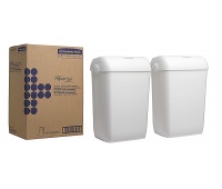 Kosz na śmieci KIMBERLY-CLARK, 43l, 2 szt., biały, Kosze plastik, Wyposażenie biura