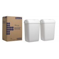 Kosz na śmieci KIMBERLY-CLARK, 43l, 2 szt., biały, Kosze plastik, Wyposażenie biura
