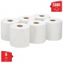 Ręcznik papierowy WYPALL L20 General Clean, centralne odwijanie, 2-warstwowy, 6 rolek x 550 listk&oacute;w, biały, Ręczniki papierowe i dozowniki, Artykuły higieniczne i dozowniki