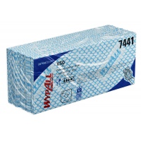 Czyściwo składane WYPALL X50, Critical Clean, wł&oacute;kninowe, 41,8x22,1cm, 50 szt., niebieskie, Ręczniki papierowe i dozowniki, Artykuły higieniczne i dozowniki