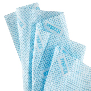 Czyściwo składane WYPALL X50, Critical Clean, wł&oacute;kninowe, 41,8x22,1cm, 50 szt., niebieskie, Ręczniki papierowe i dozowniki, Artykuły higieniczne i dozowniki