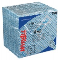 Czyściwo składane WYPALL X70 Critical Clean, wł&oacute;kninowe, 35x35cm, 40 szt., niebieskie, Ręczniki papierowe i dozowniki, Artykuły higieniczne i dozowniki