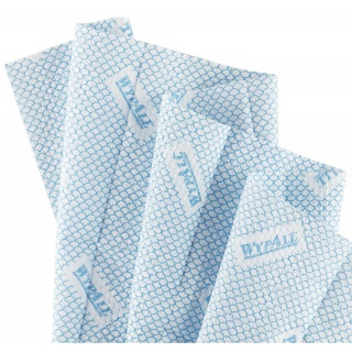 Czyściwo składane WYPALL X70 Critical Clean, wł&oacute;kninowe, 35x35cm, 40 szt., niebieskie, Ręczniki papierowe i dozowniki, Artykuły higieniczne i dozowniki