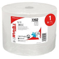 Czyściwo w roli WYPALL L10 General Clean, 1-warstwowe, 1000 listk&oacute;w, białe, Ręczniki papierowe i dozowniki, Artykuły higieniczne i dozowniki