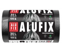 Garbage bags ALUFIX Professional, HDPE, 50x55cm, 7 &mu;m, 35l, 100 pcs, black