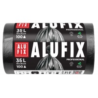 Worki na śmieci ALUFIX Professional, HDPE, 50x55cm, 7 &mu;m, 35l, 100 szt., czarne, Worki, Artykuły higieniczne i dozowniki