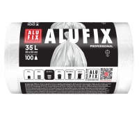 Garbage bags ALUFIX Professional, HDPE, 50x55cm, 7 &mu;m, 35l, 100 pcs, white