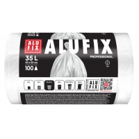 Worki na śmieci ALUFIX Professional, HDPE, 50x55cm, 7 &mu;m, 35l, 100 szt., białe, Worki, Artykuły higieniczne i dozowniki