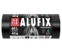 Garbage bags ALUFIX Professional, HDPE, 60x80cm, 8 &mu;m, 60l, 40 pcs, black
