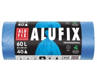 Garbage bags ALUFIX Professional, HDPE, 60x80cm, 8 &mu;m, 60l, 40 pcs, blue
