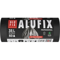 Worki na śmieci ALUFIX Professional, HDPE, 50x55cm, 10 &mu;m, 35l, 50 szt., czarne, Worki, Artykuły higieniczne i dozowniki