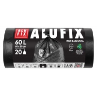 Worki na śmieci ALUFIX Professional, LDPE, 60x80cm, 21 &mu;m, 60l, 20 szt., czarne, Worki, Artykuły higieniczne i dozowniki