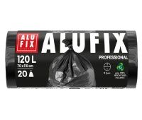 Garbage bags ALUFIX Professional, LDPE, 70x110cm, 21 &mu;m, 120l, 20 pcs, black
