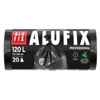 Worki na śmieci ALUFIX Professional, LDPE, 70x110cm, 21 &mu;m, 120l, 20 szt., czarne, Worki, Artykuły higieniczne i dozowniki