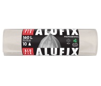 Garbage bags ALUFIX Professional, LDPE, 90x110cm, 24 &mu;m, 160l, 10 pcs, transparent
