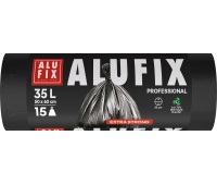 Garbage bags ALUFIX Professional, LDPE, 50x60cm, 20 &mu;m, 35l, 15 pcs, black