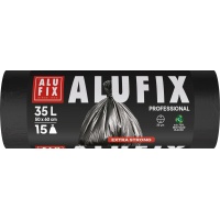 Worki na śmieci ALUFIX Professional, LDPE, 50x60cm, 20 &mu;m, 35l, 15 szt., czarne, Worki, Artykuły higieniczne i dozowniki