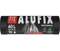 Garbage bags ALUFIX Professional, LDPE, 60x70cm, 21 &mu;m, 60l, 10 pcs, black