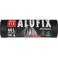 Worki na śmieci ALUFIX Professional, LDPE, 60x70cm, 21 &mu;m, 60l, 10 szt., czarne, Worki, Artykuły higieniczne i dozowniki